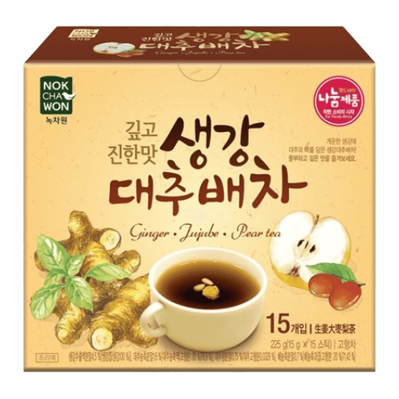 Korean Ginger Honey Tea (Saenggang Cha) - Nokchawon